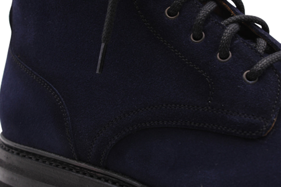 Bottine en daim lisse Bleu