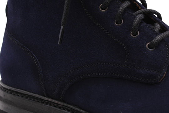 Bottine en daim lisse Bleu