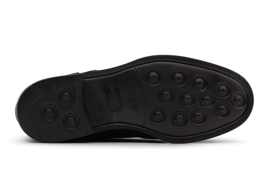 Botín de ante Azul con detalles brogue