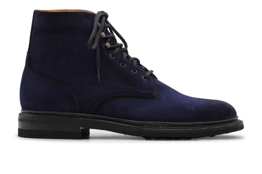 Glatte Wildlederstiefelette Blau