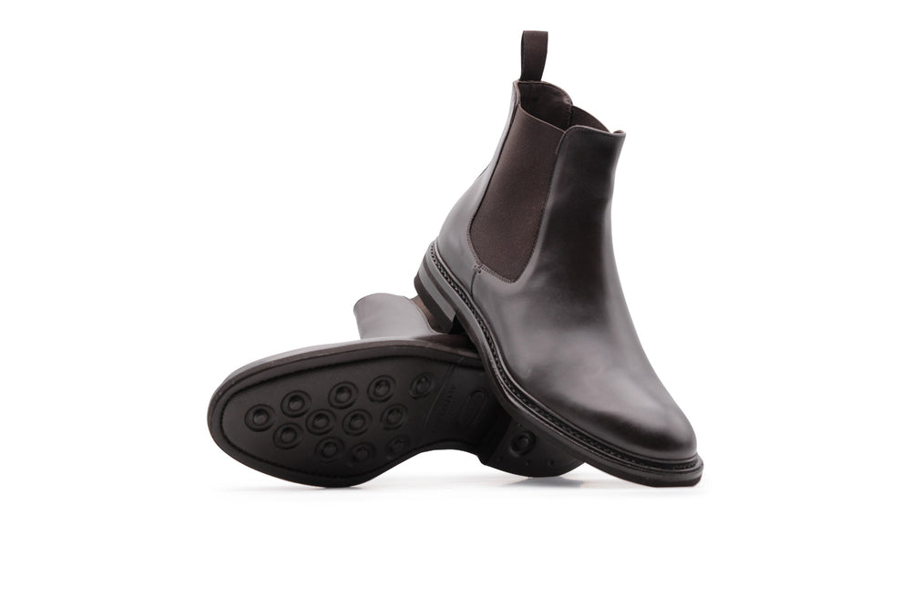 Smooth ankle boot with elastic and rubber sole Testa di Moro