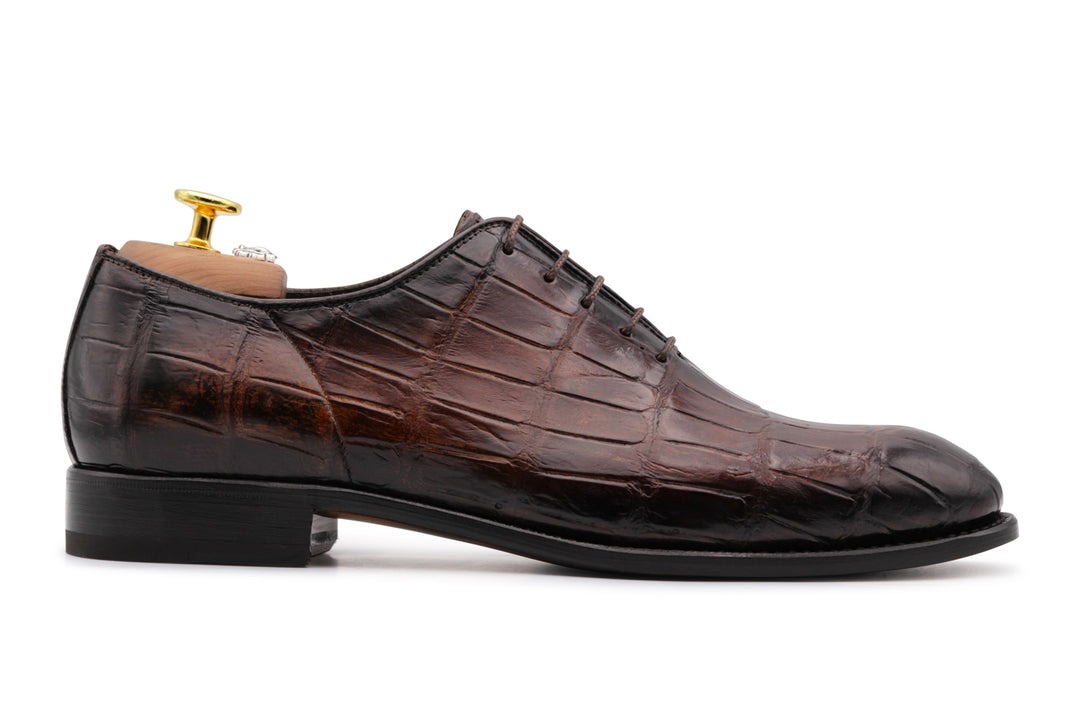 Francesina in pelle di coccodrillo