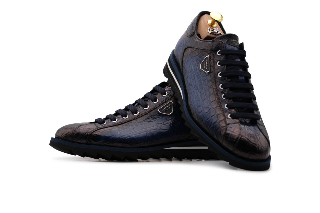 Sneakers in pelle di coccodrillo