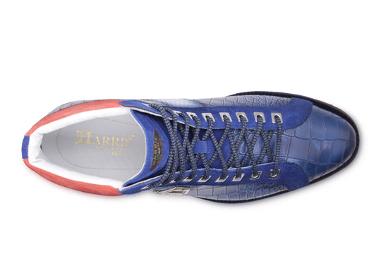 Polacchino in pelle effetto coccodrillo