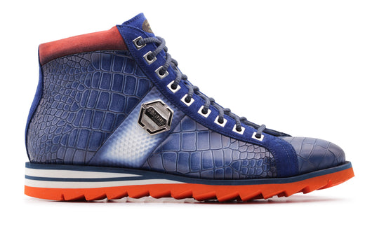 Polacchino in pelle effetto coccodrillo