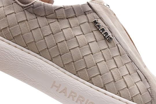 Baskets à enfiler en cuir tressé