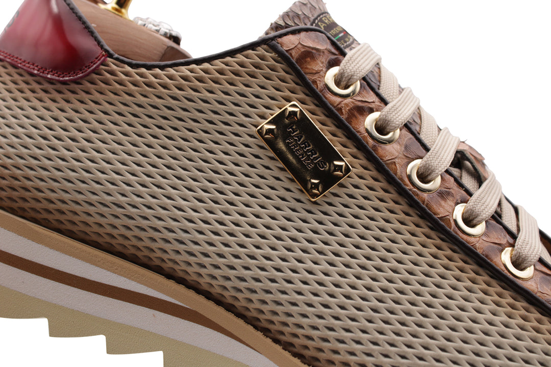 Sneakers in python and perforated effect