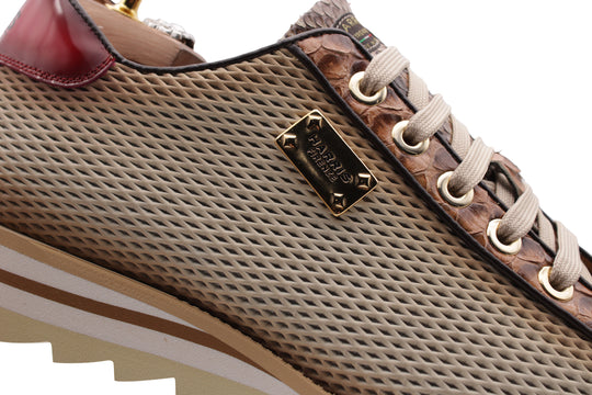 Sneakers in python and perforated effect