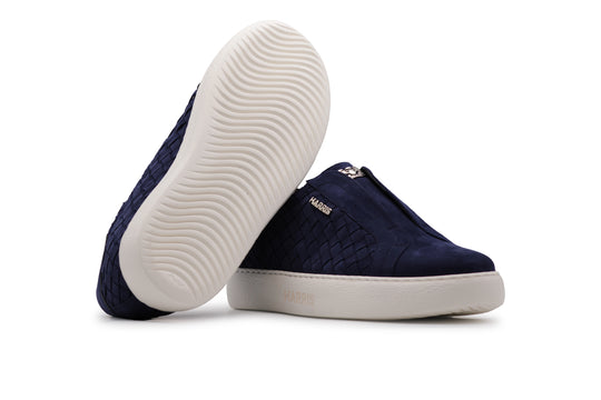 Slip-on-Sneaker aus gewebtem Leder