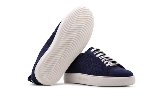 Zapatillas de piel tejida