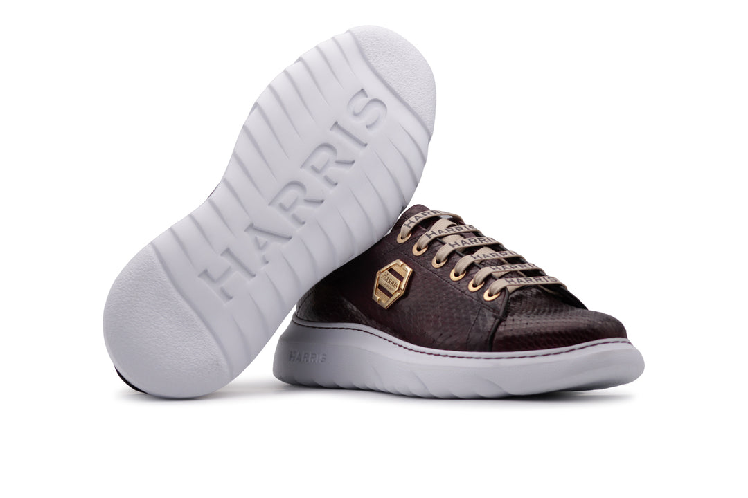 Zapatillas de piel de pitón auténtica.