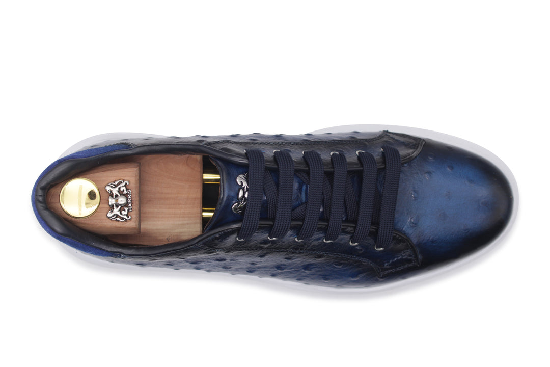 Deportivas de piel estampada efecto avestruz