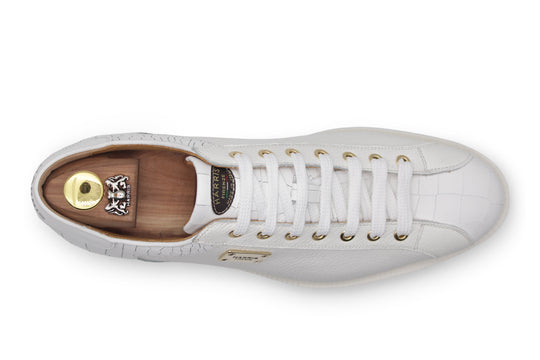 Sneakers effetto coccodrillo e alce