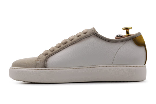 Leather and suede sneakers