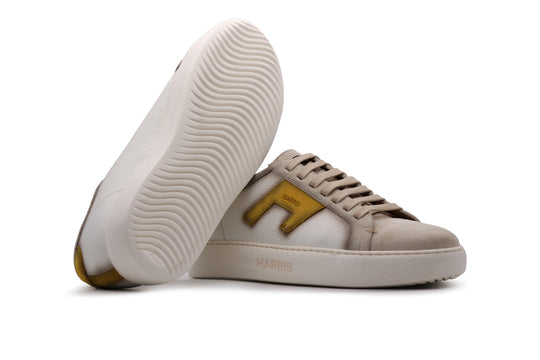 Leather and suede sneakers