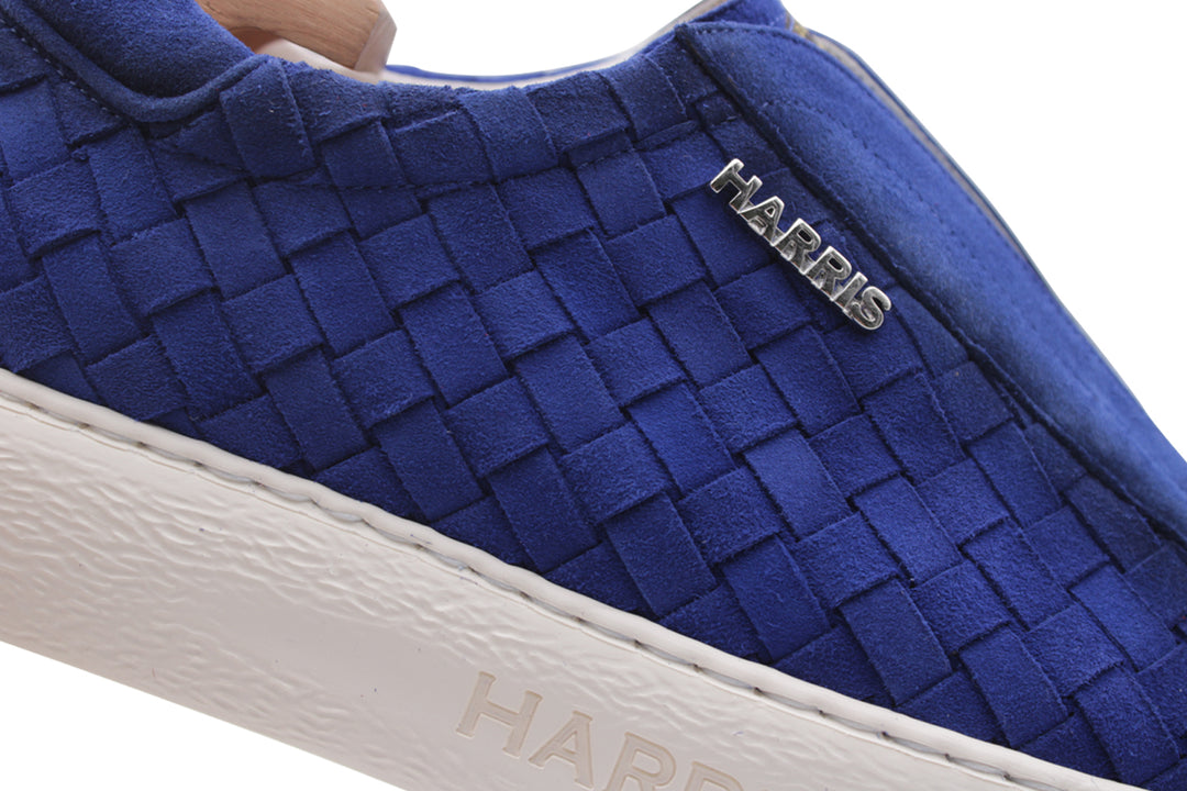 Woven leather slip-on sneakers