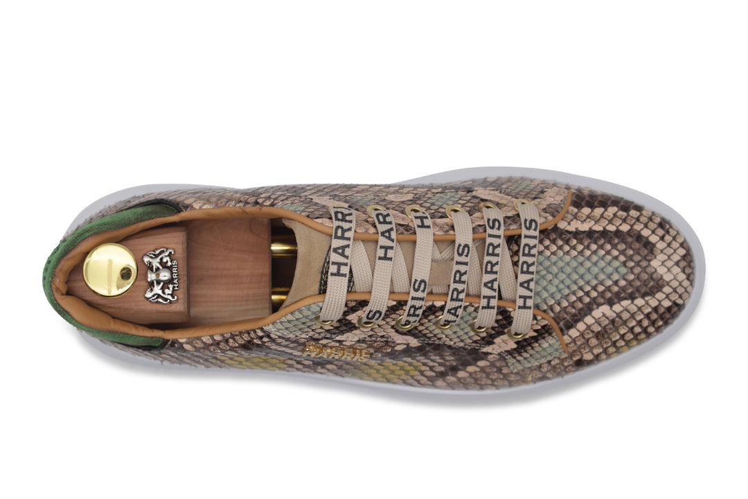 Multicolor python sneakers