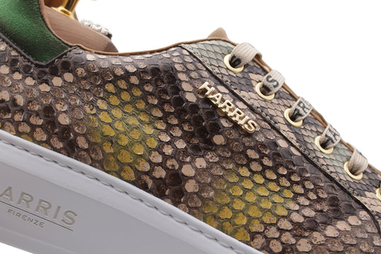 Multicolor python sneakers