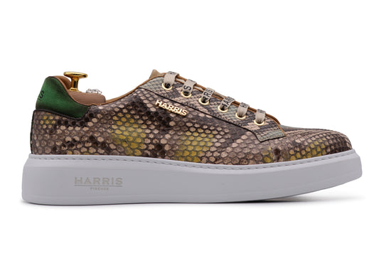Multicolor python sneakers