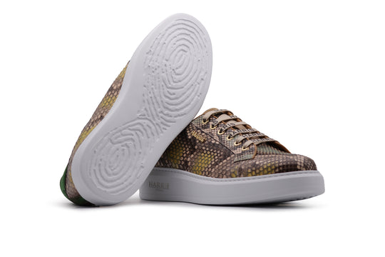 Multicolor python sneakers