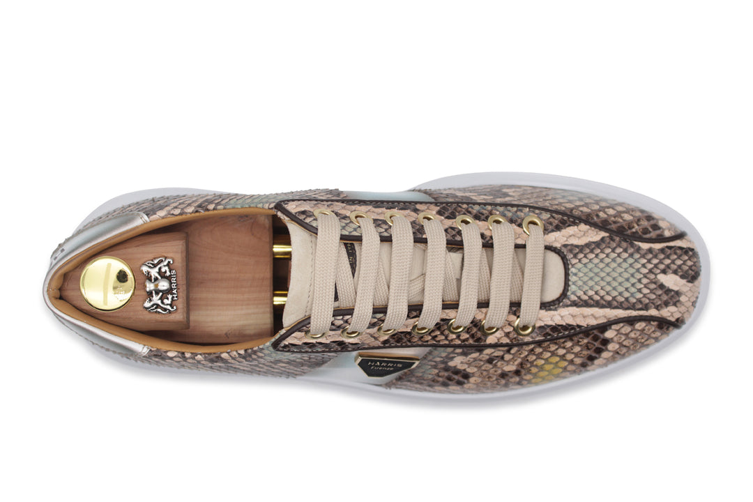 Mehrfarbige Python-Sneaker