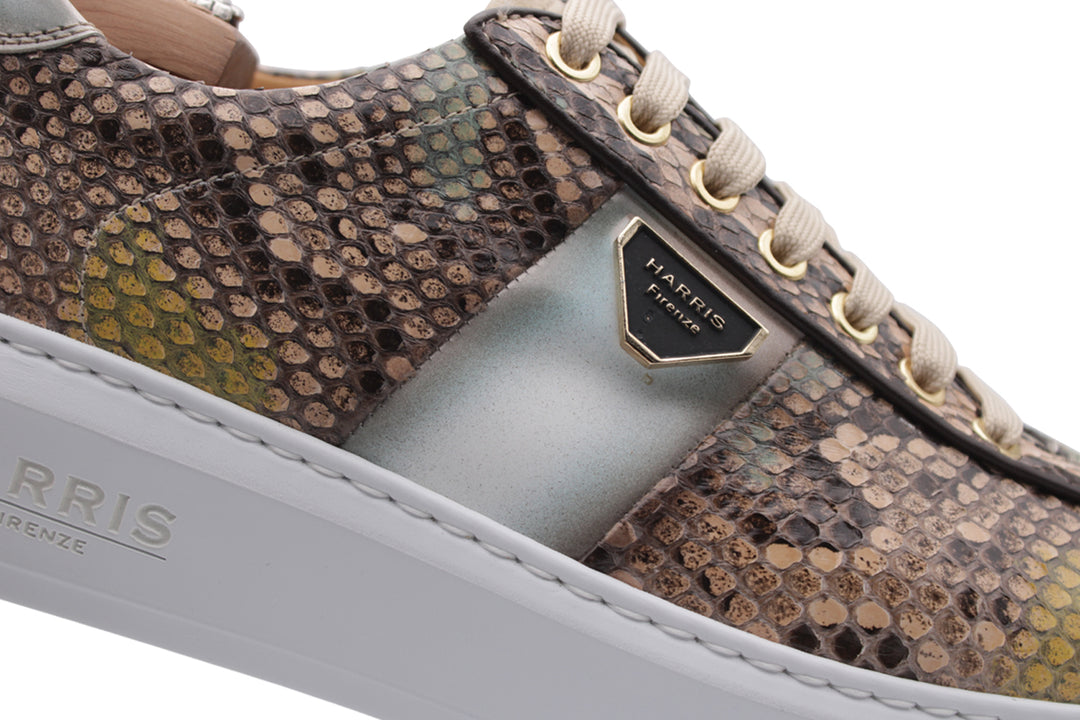 Mehrfarbige Python-Sneaker