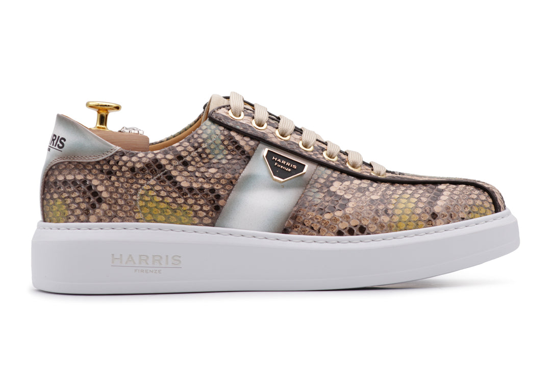 Mehrfarbige Python-Sneaker