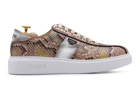 Mehrfarbige Python-Sneaker
