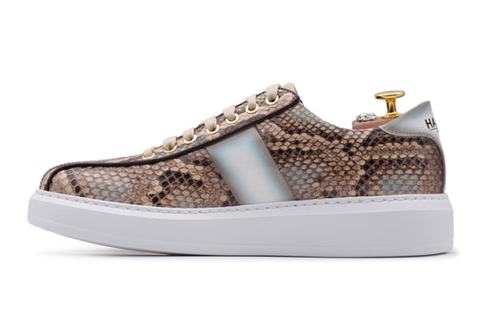 Mehrfarbige Python-Sneaker