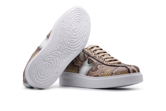 Mehrfarbige Python-Sneaker