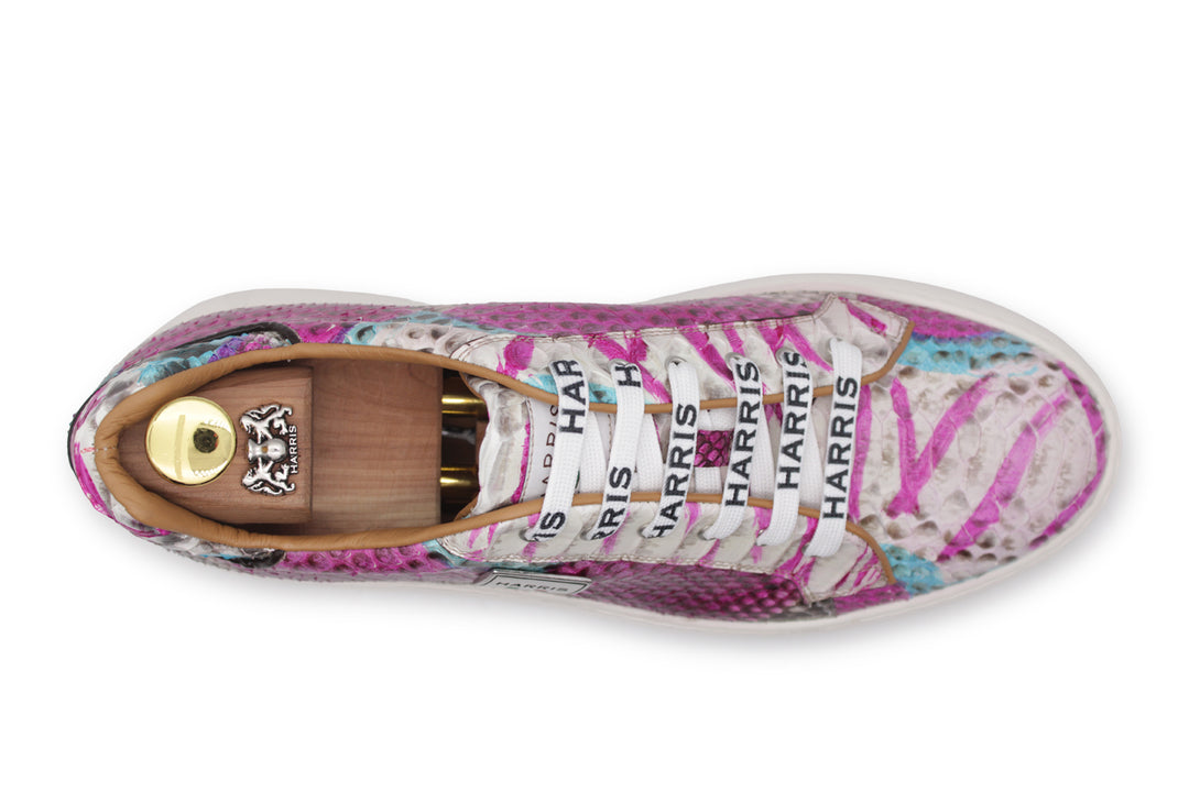 Mehrfarbige Python-Sneaker