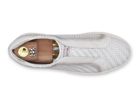 Slip-on-Sneaker aus gewebtem Leder