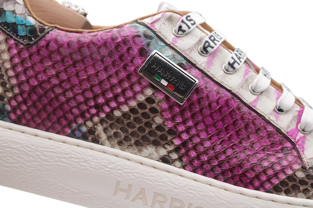 Mehrfarbige Python-Sneaker