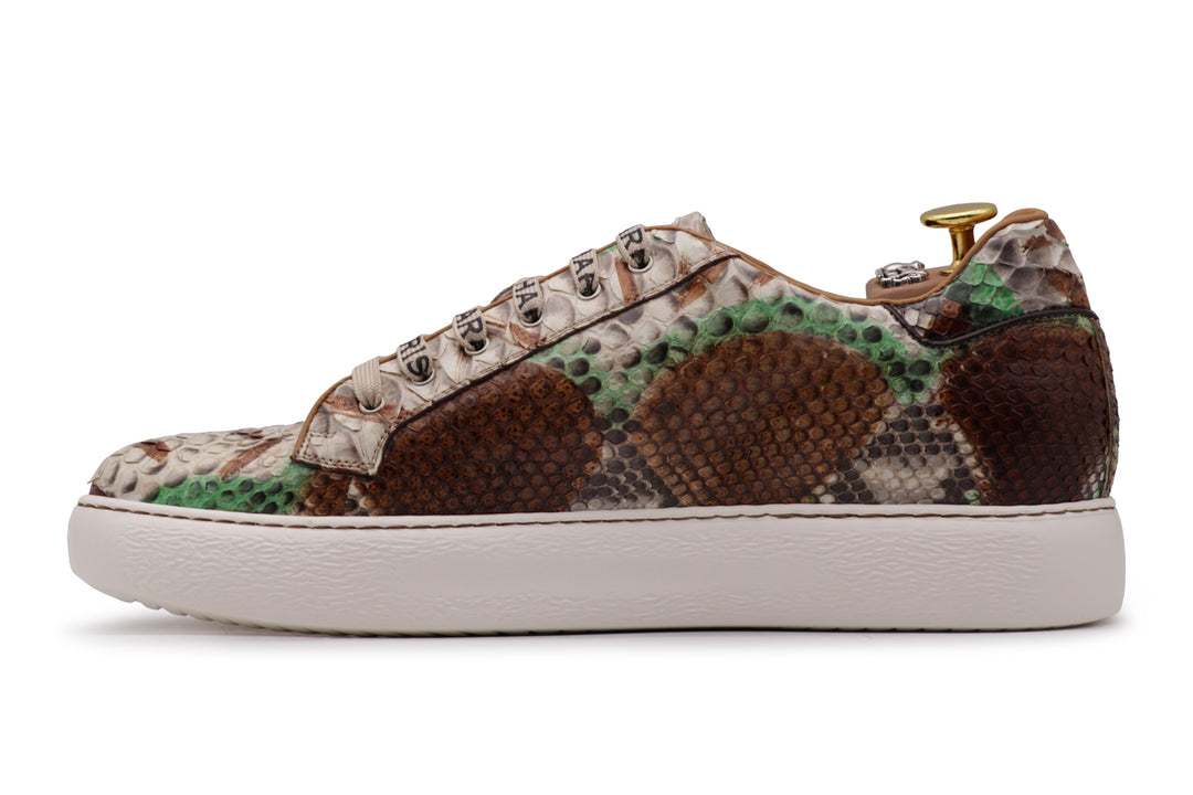 Multicolor python sneakers