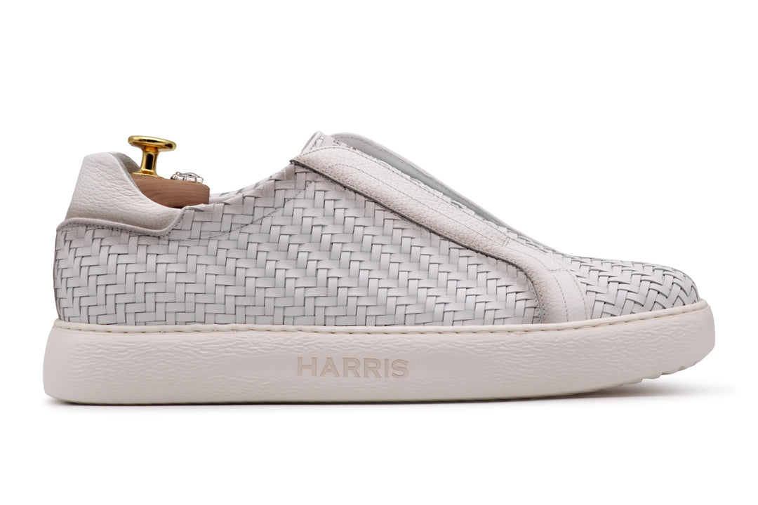 Slip-on-Sneaker aus gewebtem Leder