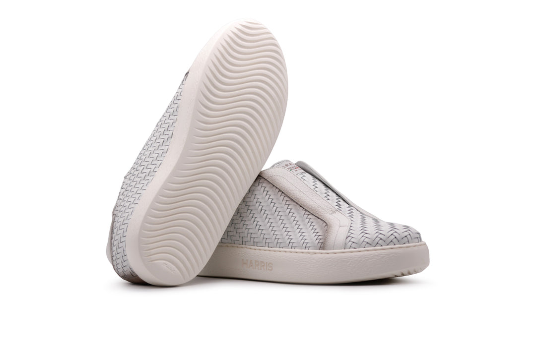 Slip-on-Sneaker aus gewebtem Leder