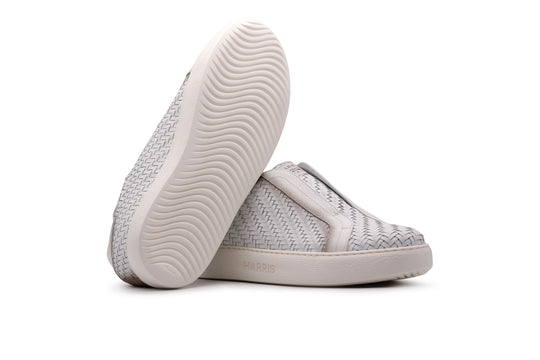 Slip-on-Sneaker aus gewebtem Leder