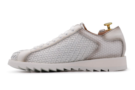 Woven and printed sneakers
