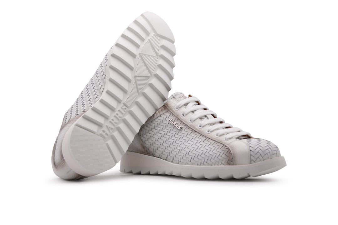 Woven and printed sneakers