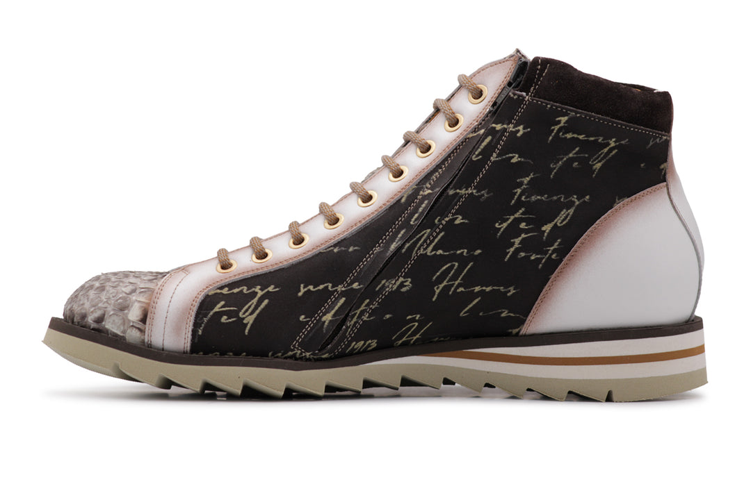 Polacchino in suede signature e pitone
