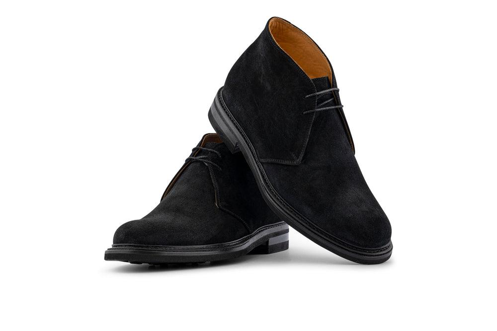 Black suede ankle boot