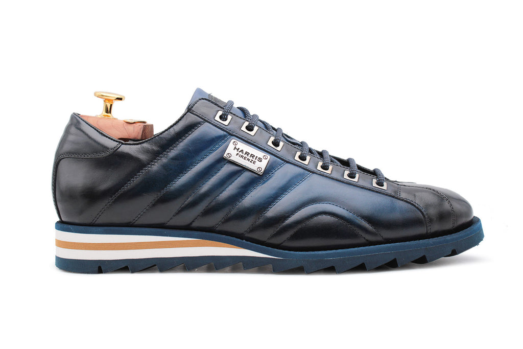 HARRISハリス フィレンツェ1913 シングルバックルレザーシューズ ブルー Harris Firenze 1913 Leather Stringed Shoes Blue